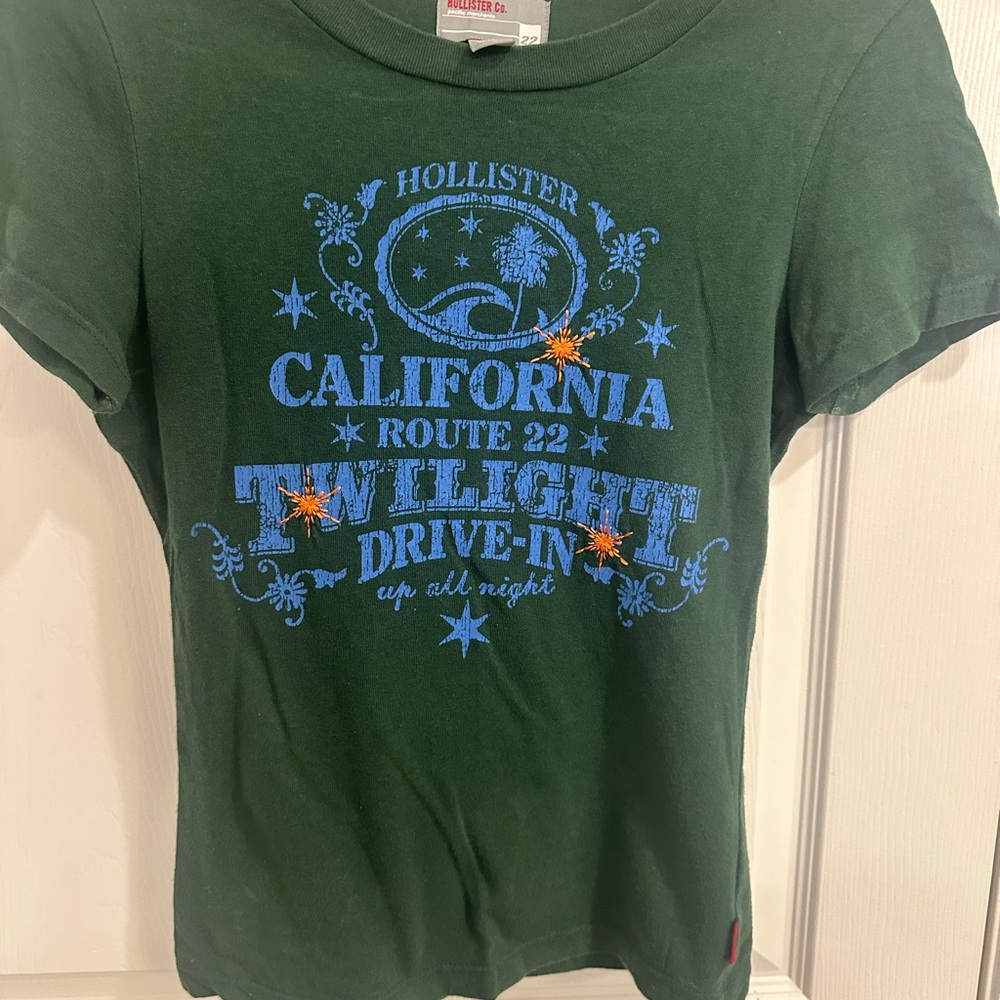 Vintage Hollister Green Graphic T-Shirt